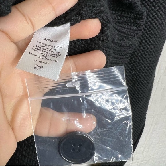 Talbots Oversized Chunky Open Front Cardigan Sweater Cable Knit Long Sleeve M - Picture 5 of 6